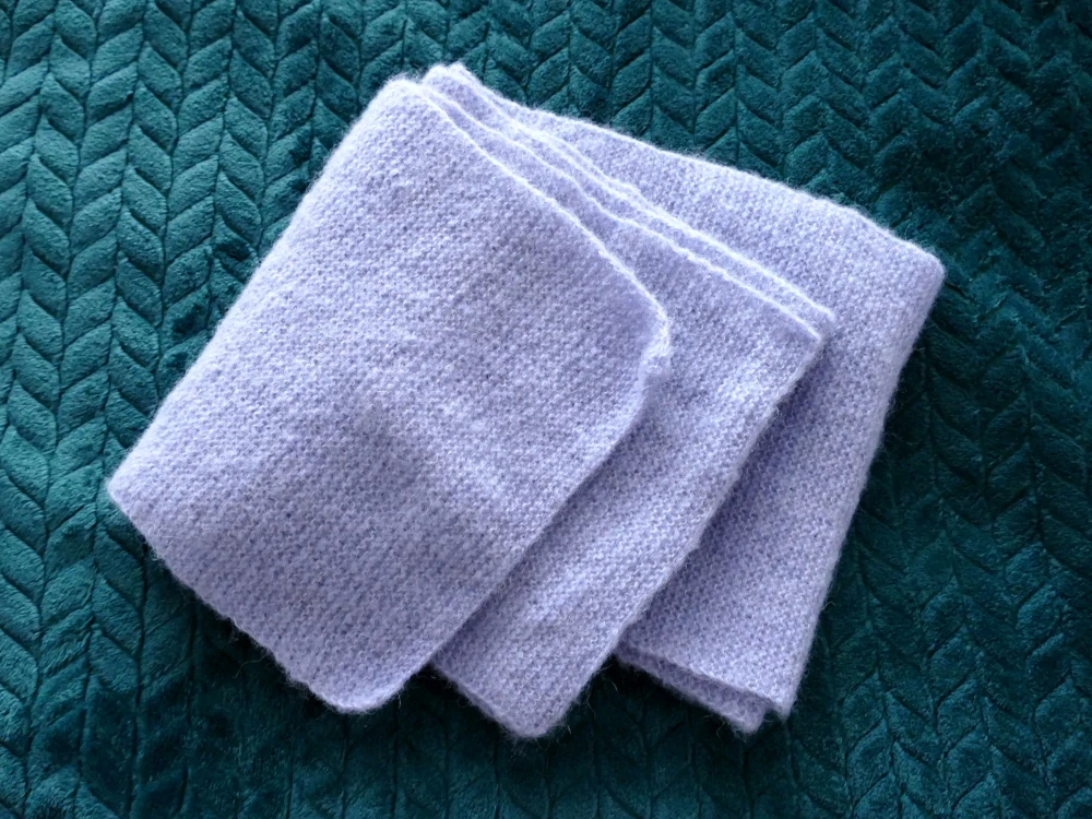 Pletená šála Lavender (alpaka+hedvábí)