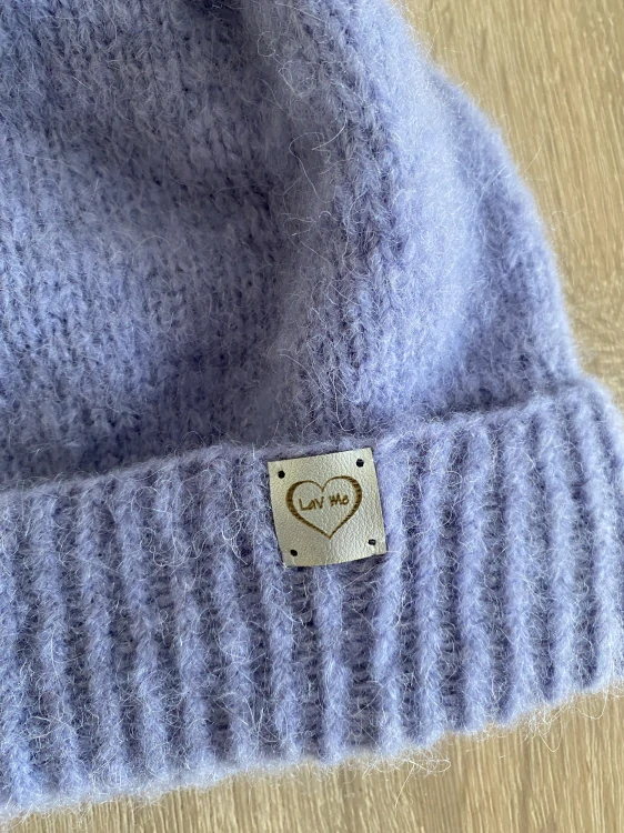 Pletená čepice Lavender (alpaka+hedvábí)